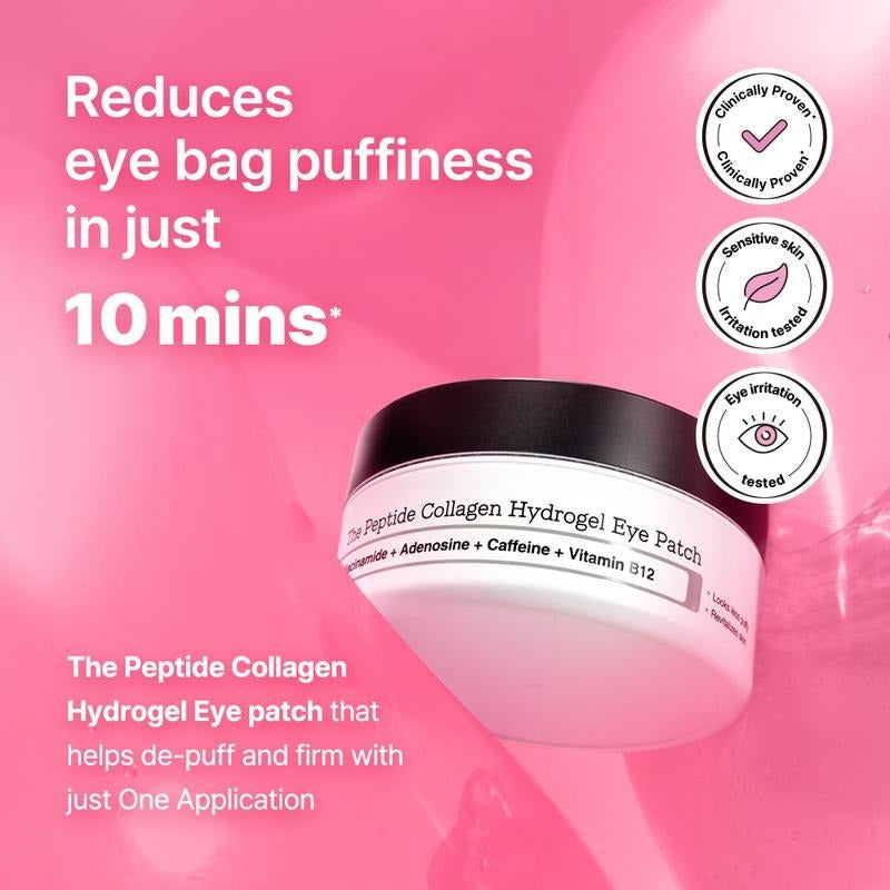 Peptide Collagen Hydrogel Eye Patches: Depuff, Hydrate & Brighten Tired Eyes