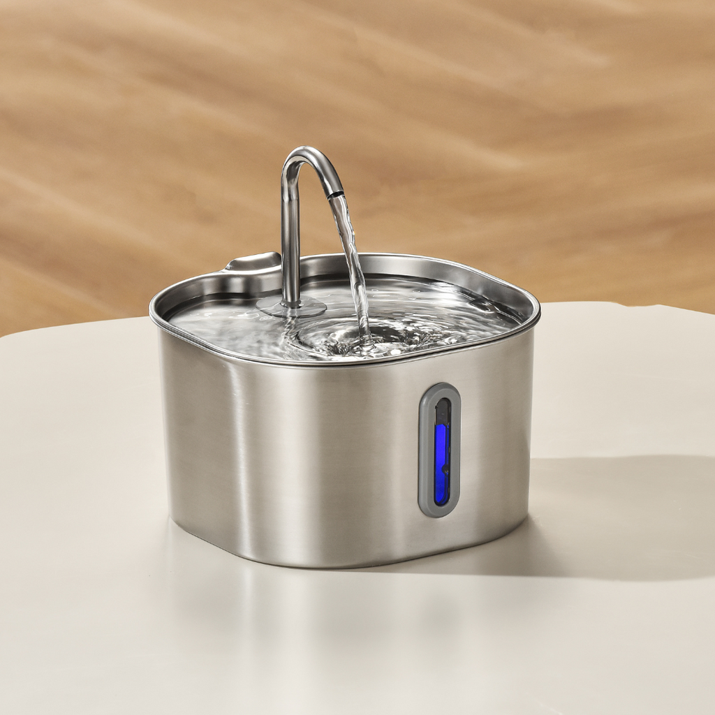 Stainless Steel Cat Water Fountain 2.2L