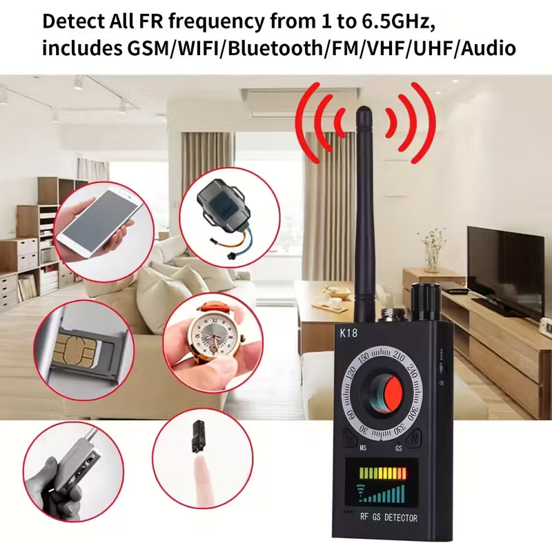 K18 Camera Detector & Bug Finder - Secure Your Private Space. Detect Hidden Threats.