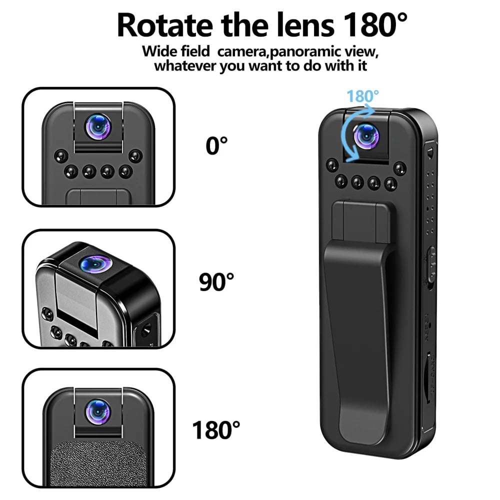 The HD 1080P Rechargeable Mini Body Camera - Capture Everything. Discreet HD Power, Day or Night.