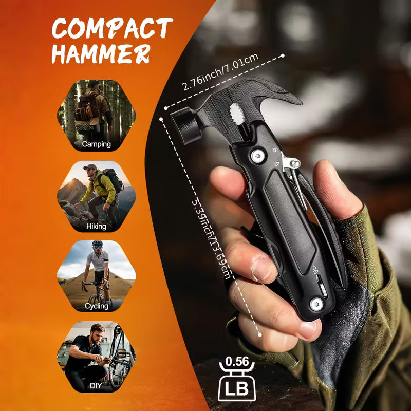BABACOM 14-in-1 Multitool Hammer - 14 Essential Tools. One Single Device.