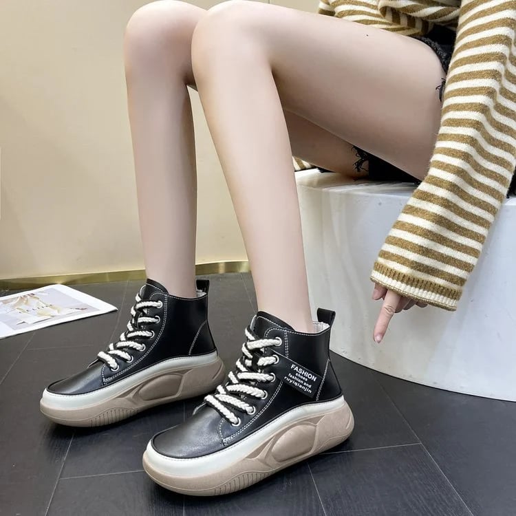 Women's Orthopaedic High Top Thick Sole Martin Boots