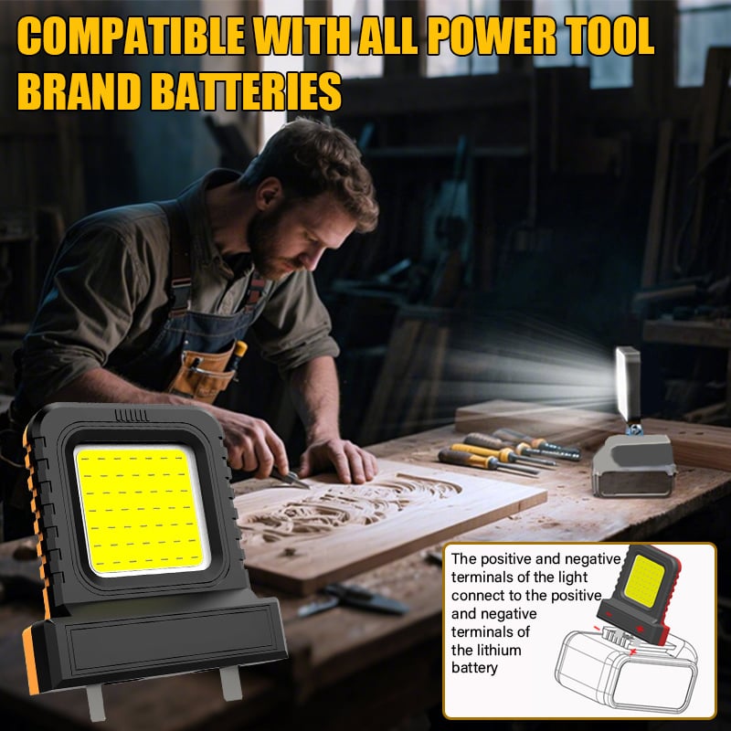 VoltFit™ Portable Work Light: The universal illumination solution compatible with 20V/21V tool batteries.