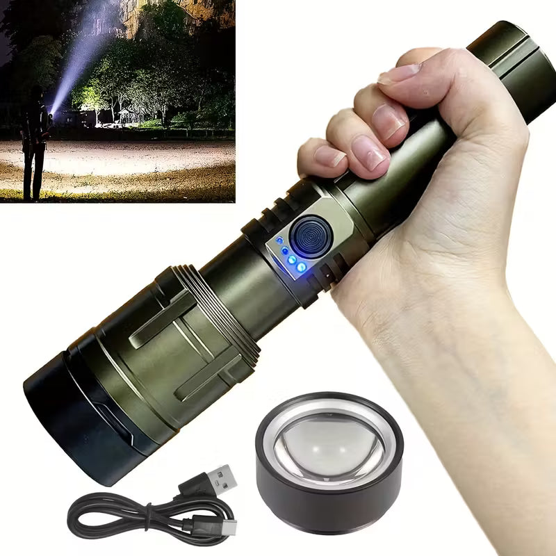 Pure Aluminum Tactical Flashlight with Burning Lens - More Than Light