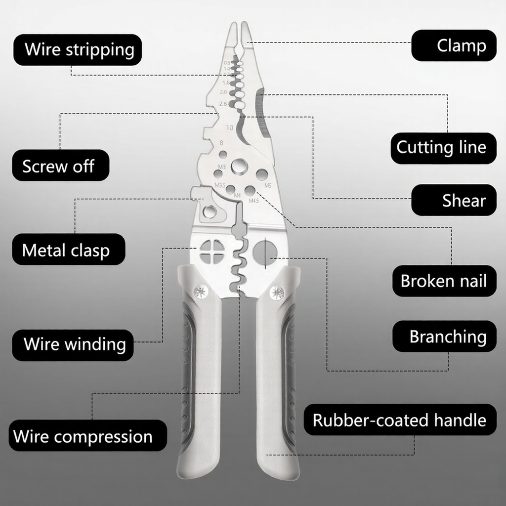 10-in-1 Multi-Function Wire Stripper & Cutter: The Only Tool You Need!
