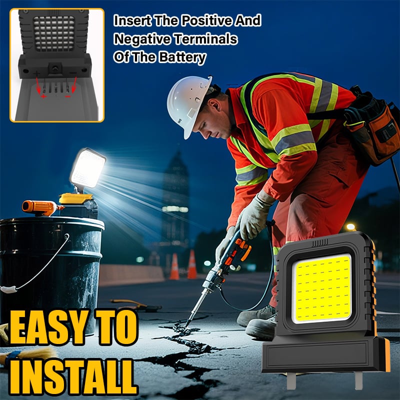 VoltFit™ Portable Work Light: The universal illumination solution compatible with 20V/21V tool batteries.