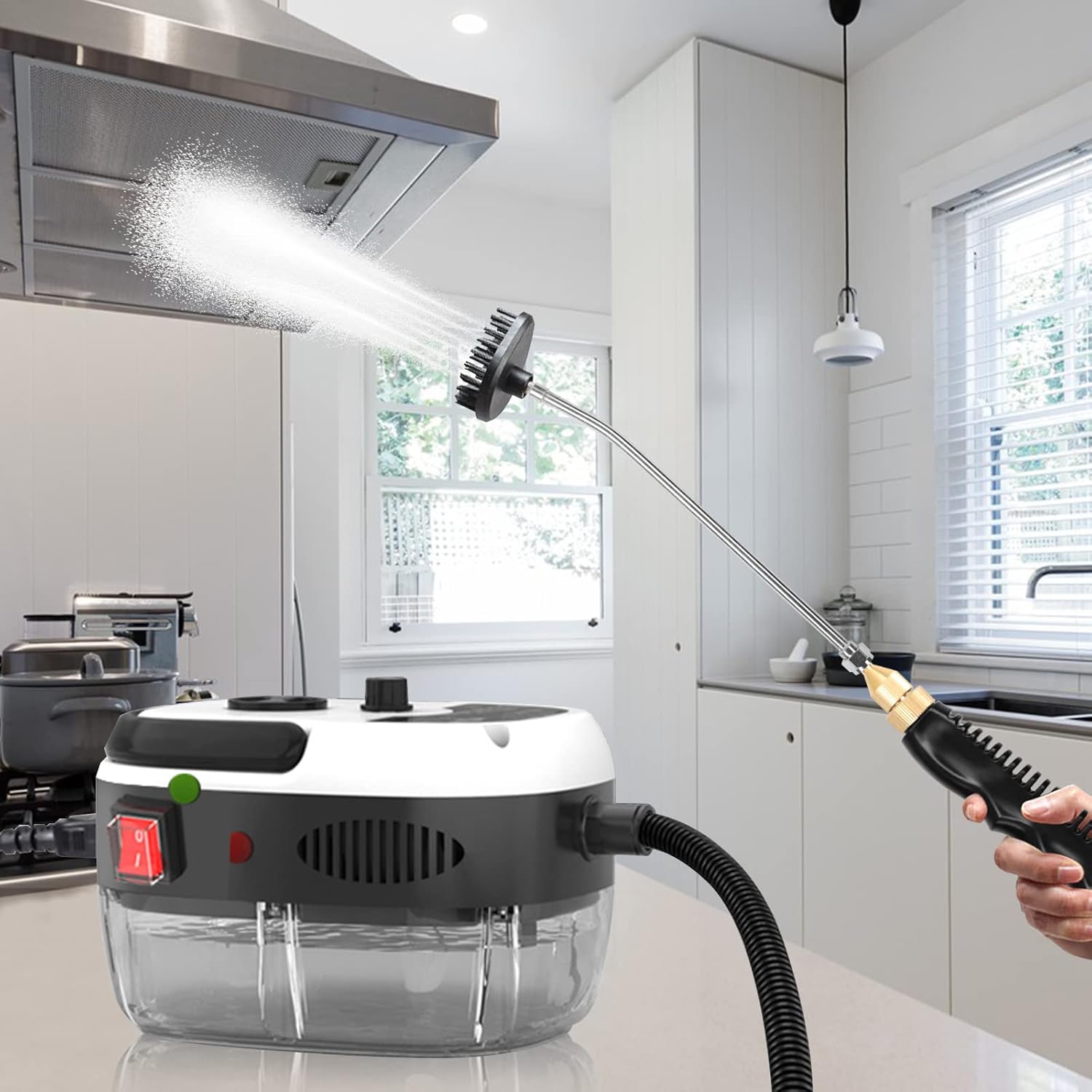 The Ultra-Power 2500W Steam Cleaner - Blast Away Grime. The Power of 2500W Steam Cleaning.