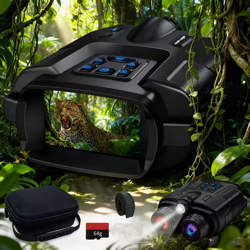8x 4K Ultra HD Night Vision Binoculars - Master the Darkness. 4K Clarity and 600-Meter Detection Range.