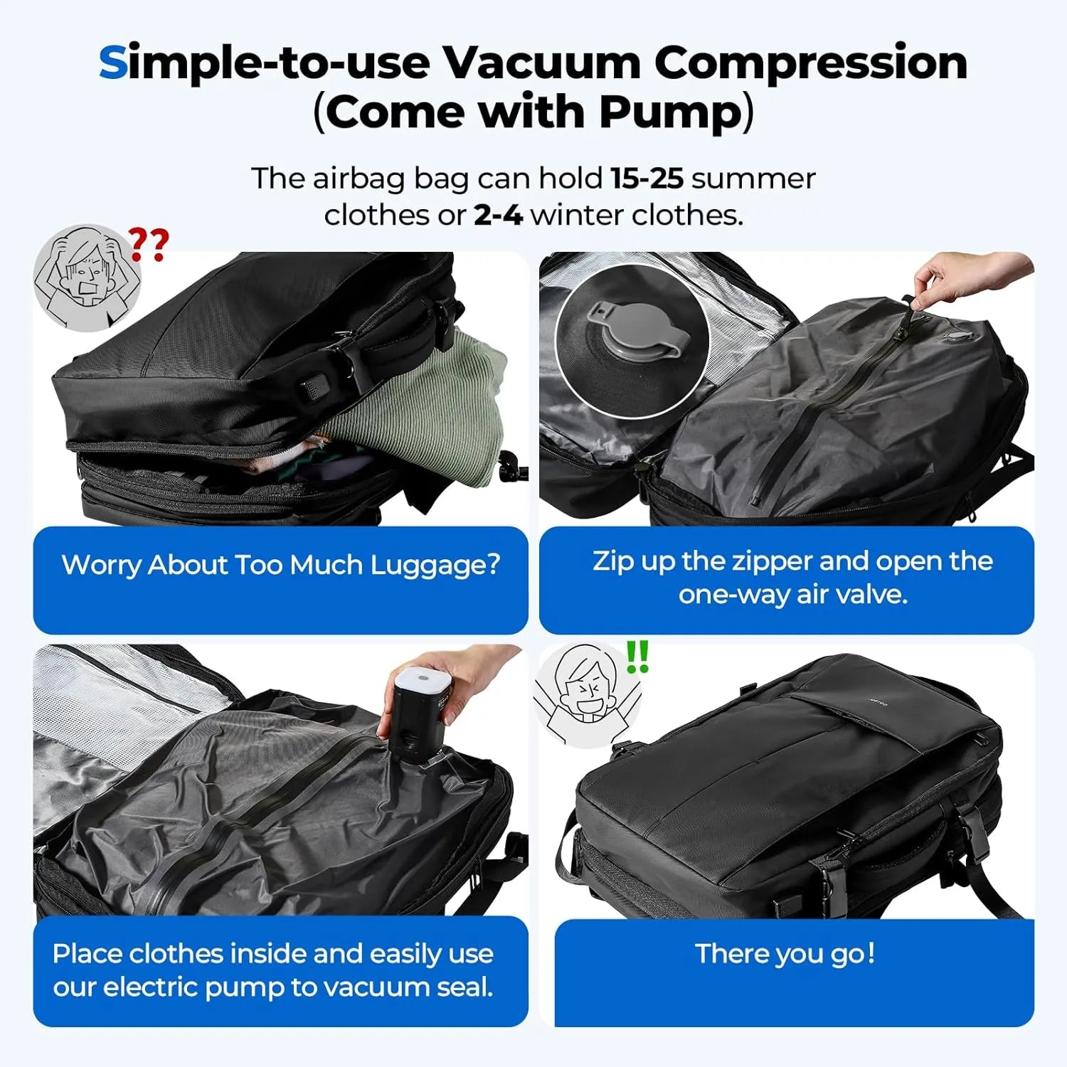 AirBag Backpack: Compress Your Luggage. Expand Your Possibilities.