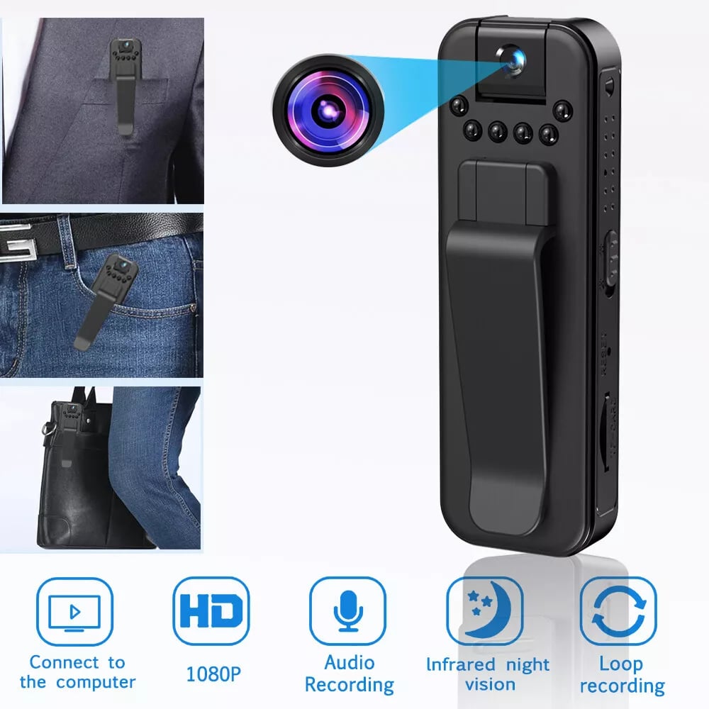 The HD 1080P Rechargeable Mini Body Camera - Capture Everything. Discreet HD Power, Day or Night.