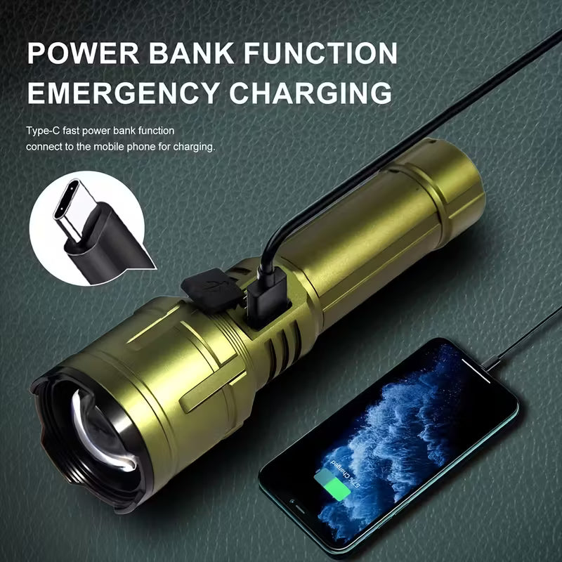 Pure Aluminum Tactical Flashlight with Burning Lens - More Than Light