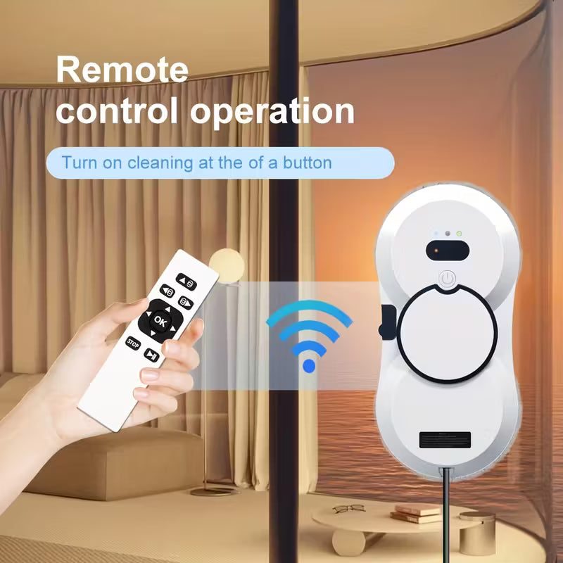 Smart AI Window Cleaning Robot - Crystal Clear Windows Without Lifting a Finger.