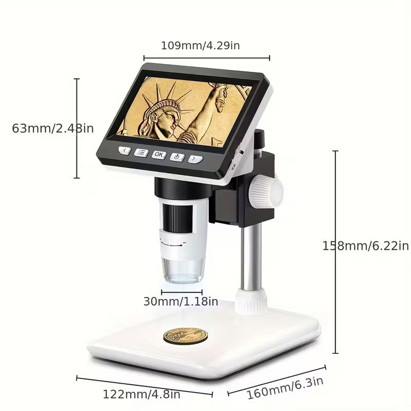 1000X HD Digital Microscope for Coin & PCB Inspection