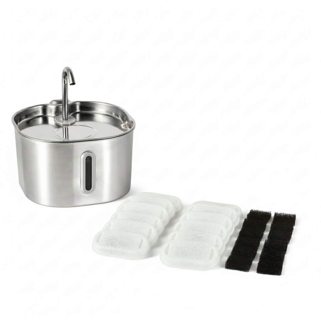 Stainless Steel Cat Water Fountain 2.2L