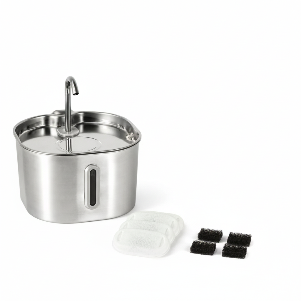 Stainless Steel Cat Water Fountain 2.2L
