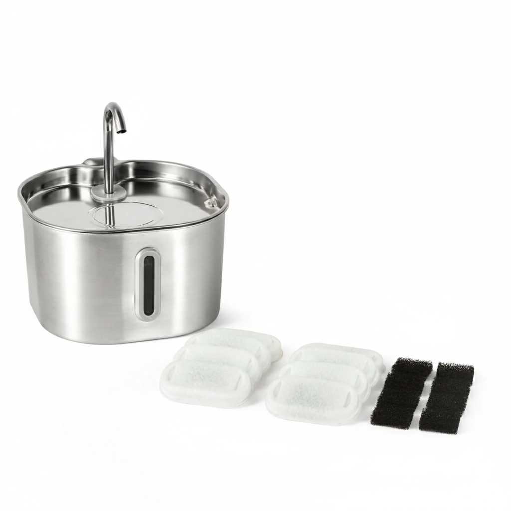 Stainless Steel Cat Water Fountain 2.2L