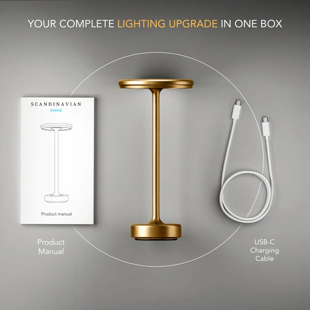 Scandinavian Wireless Table Lamp – Timeless Warm Glow Anywhere