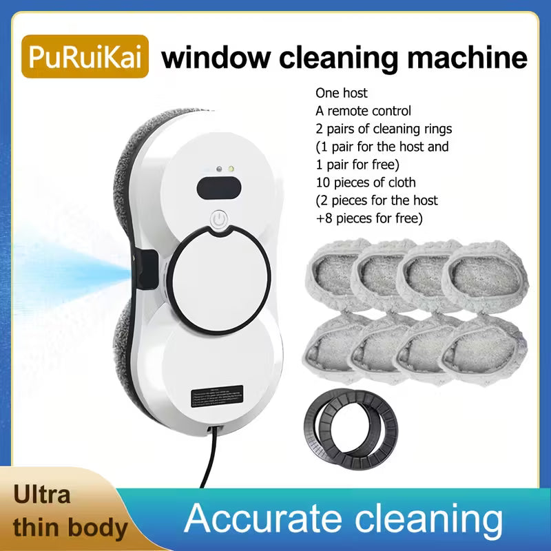 Smart AI Window Cleaning Robot - Crystal Clear Windows Without Lifting a Finger.