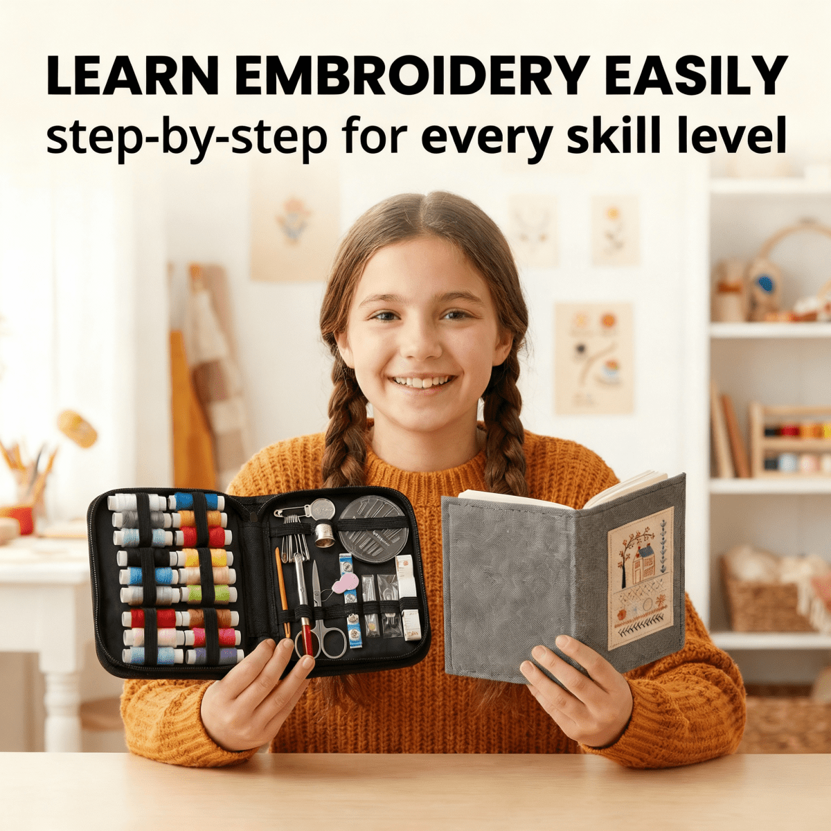 DIY Embroidery Stitch Book Kit: The Complete Set