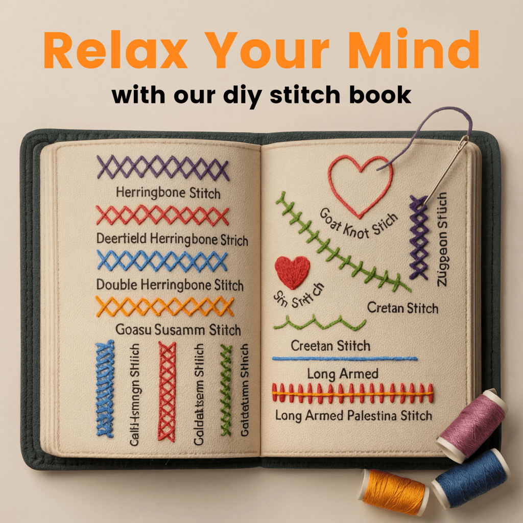 DIY Embroidery Stitch Book Kit: The Complete Set