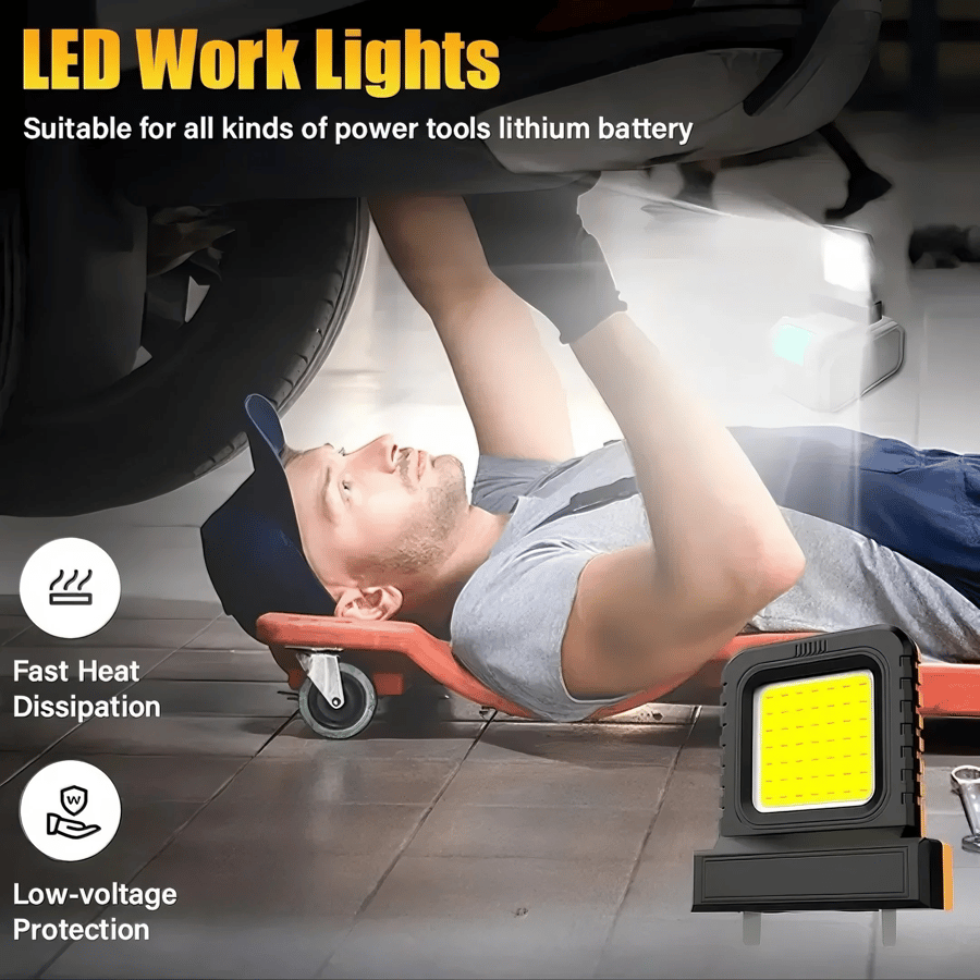 VoltFit™ Portable Work Light: The universal illumination solution compatible with 20V/21V tool batteries.