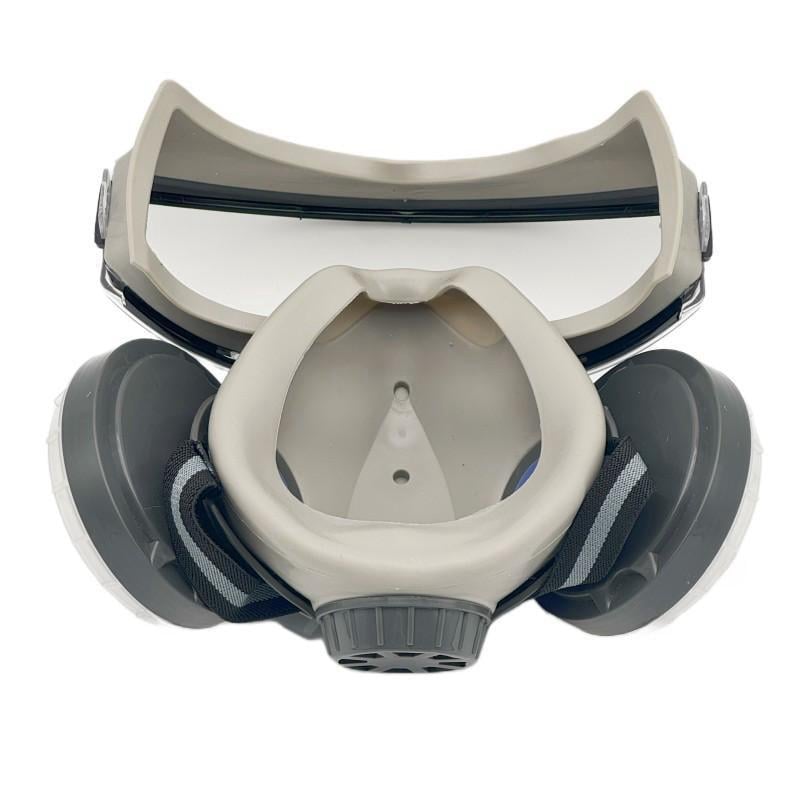 Integrated Dust-Proof Respirator Mask -   Breathe Clean. See Clearly. Your All-In-One Protection System.