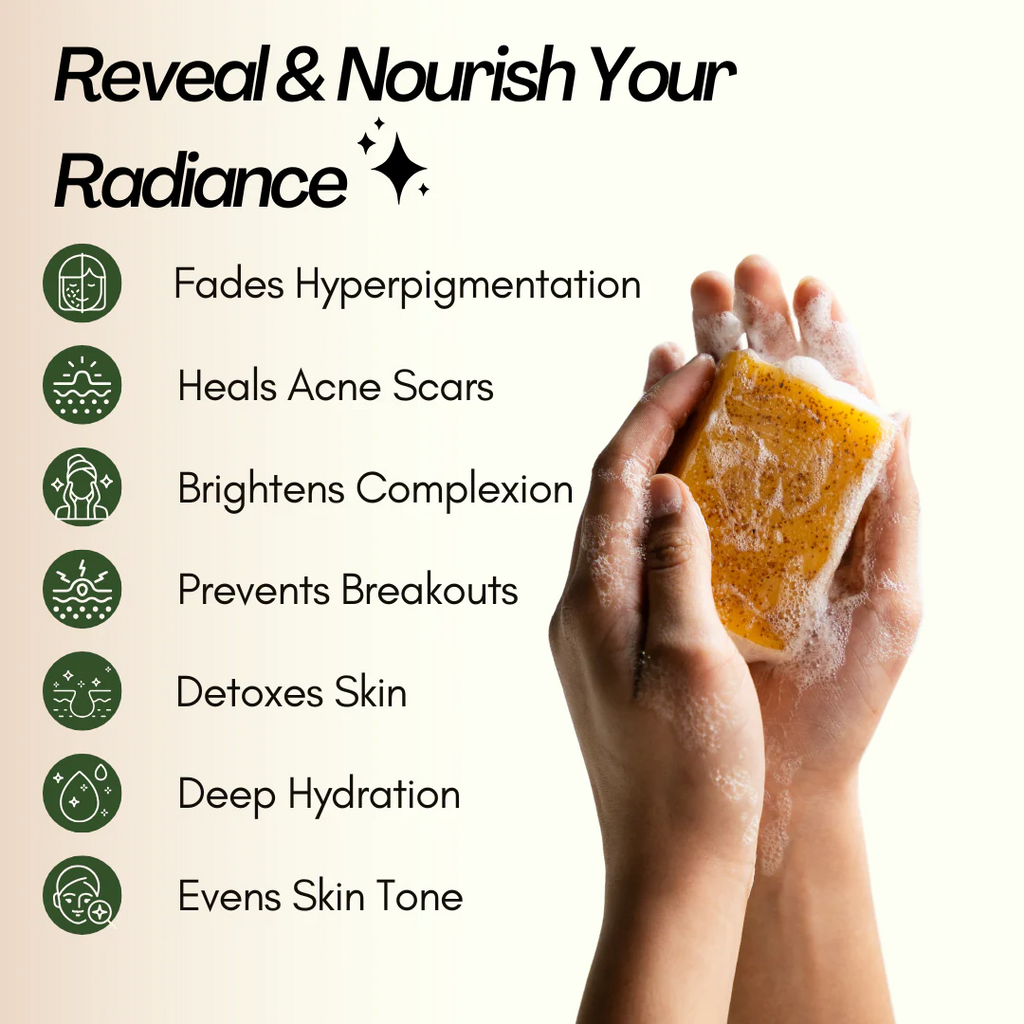 Kojic Acid 4-in-1 Brightening Soap - Unveil Your Brightest Skin. The Natural 4-in-1 Secret to Radiant Glow.