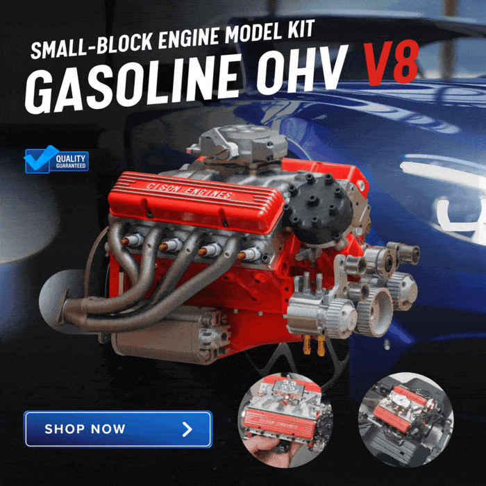 Working V8 Engine Model Kit -  Hear It Roar. Build Real Engineering.