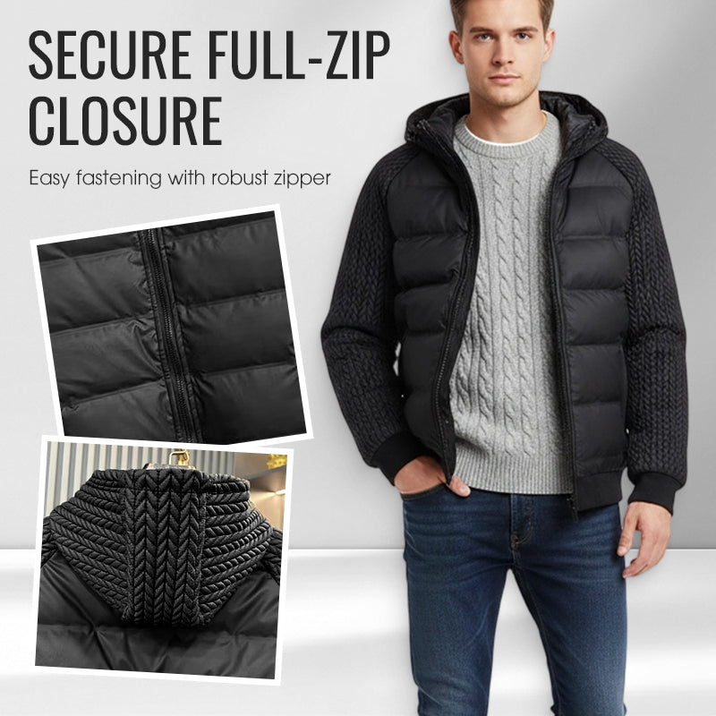 Padded Jacket with Structured Sleeves - Insulated Warmth. Texturized Style.