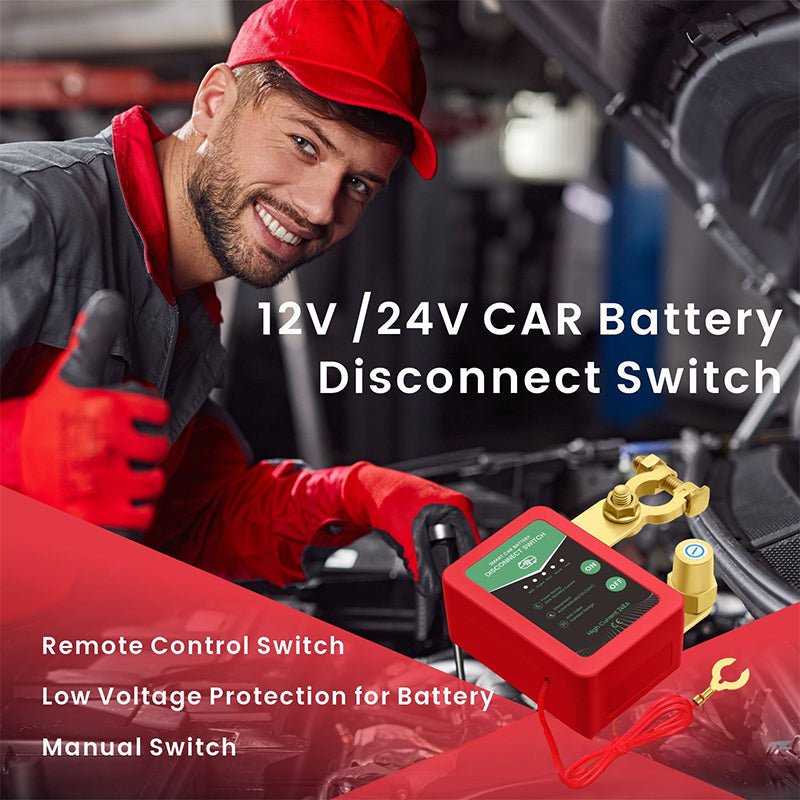 12V/24V Remote Control Car Battery Cut-Off Switch | Anti-theft and Energy Saving Design.