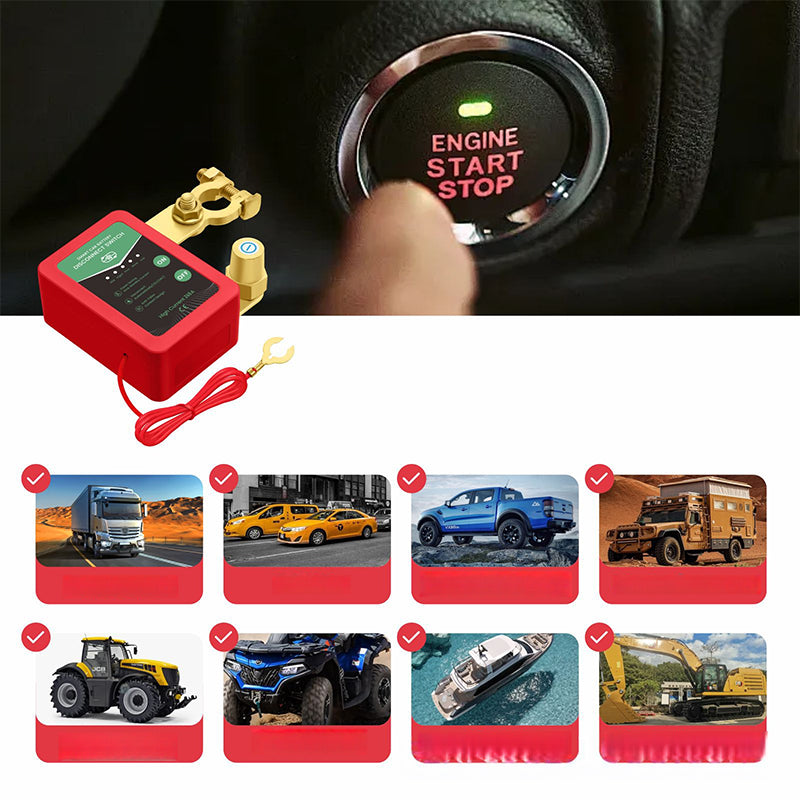 12V/24V Remote Control Car Battery Cut-Off Switch | Anti-theft and Energy Saving Design.