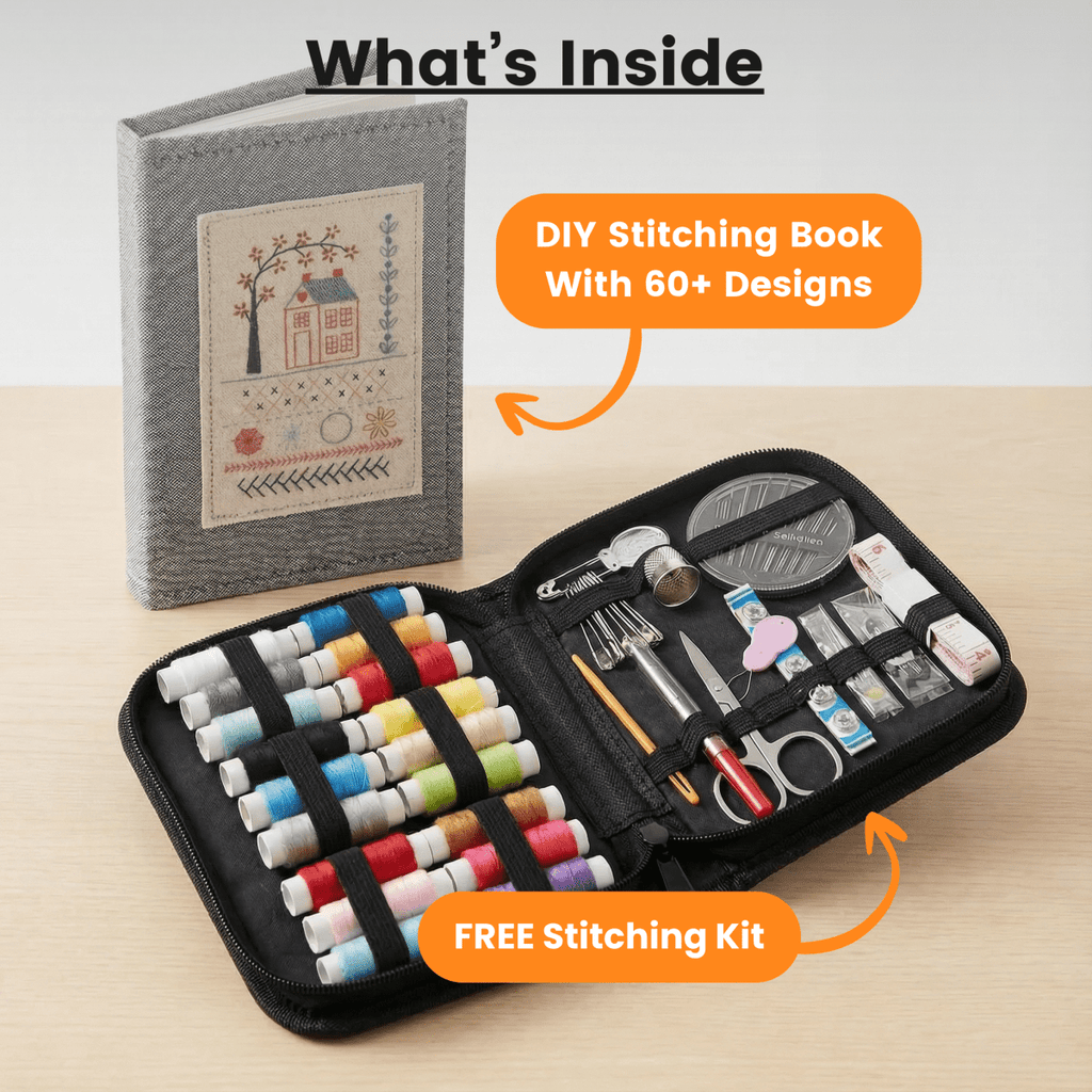 DIY Embroidery Stitch Book Kit: The Complete Set