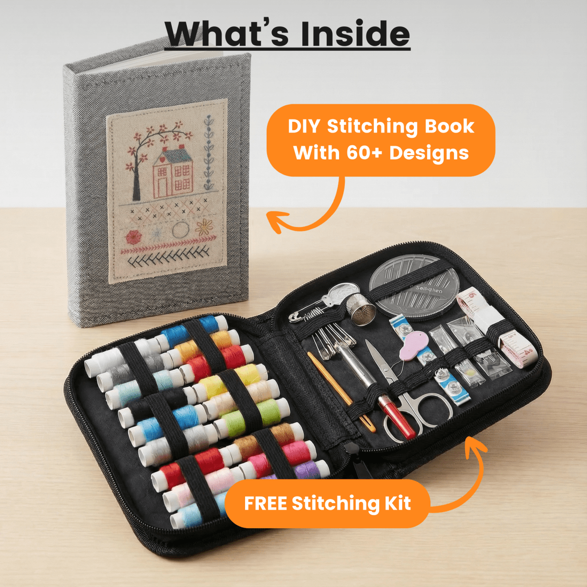 DIY Embroidery Stitch Book Kit: The Complete Set